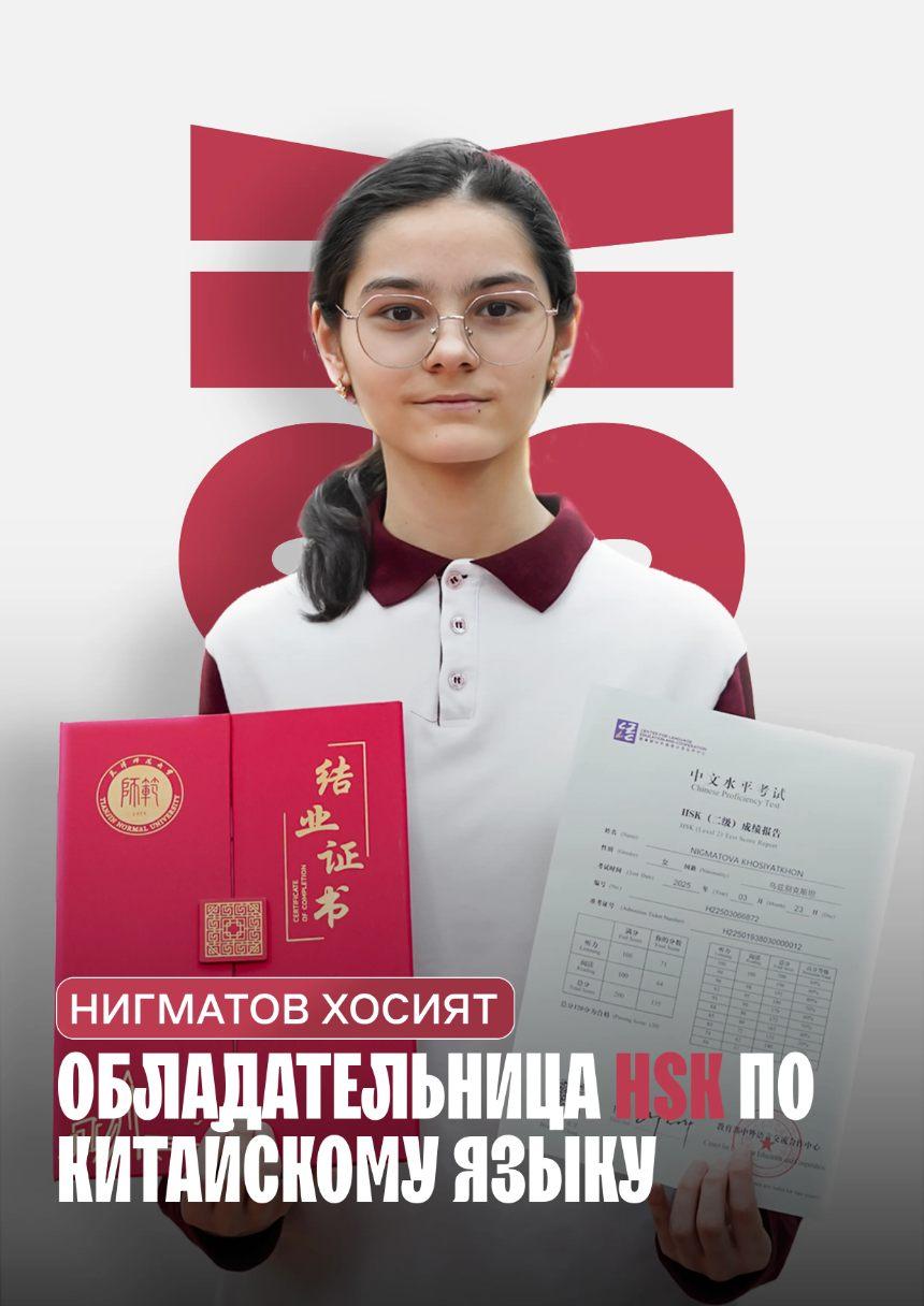 Нигматов Хосият — сертификат HSK