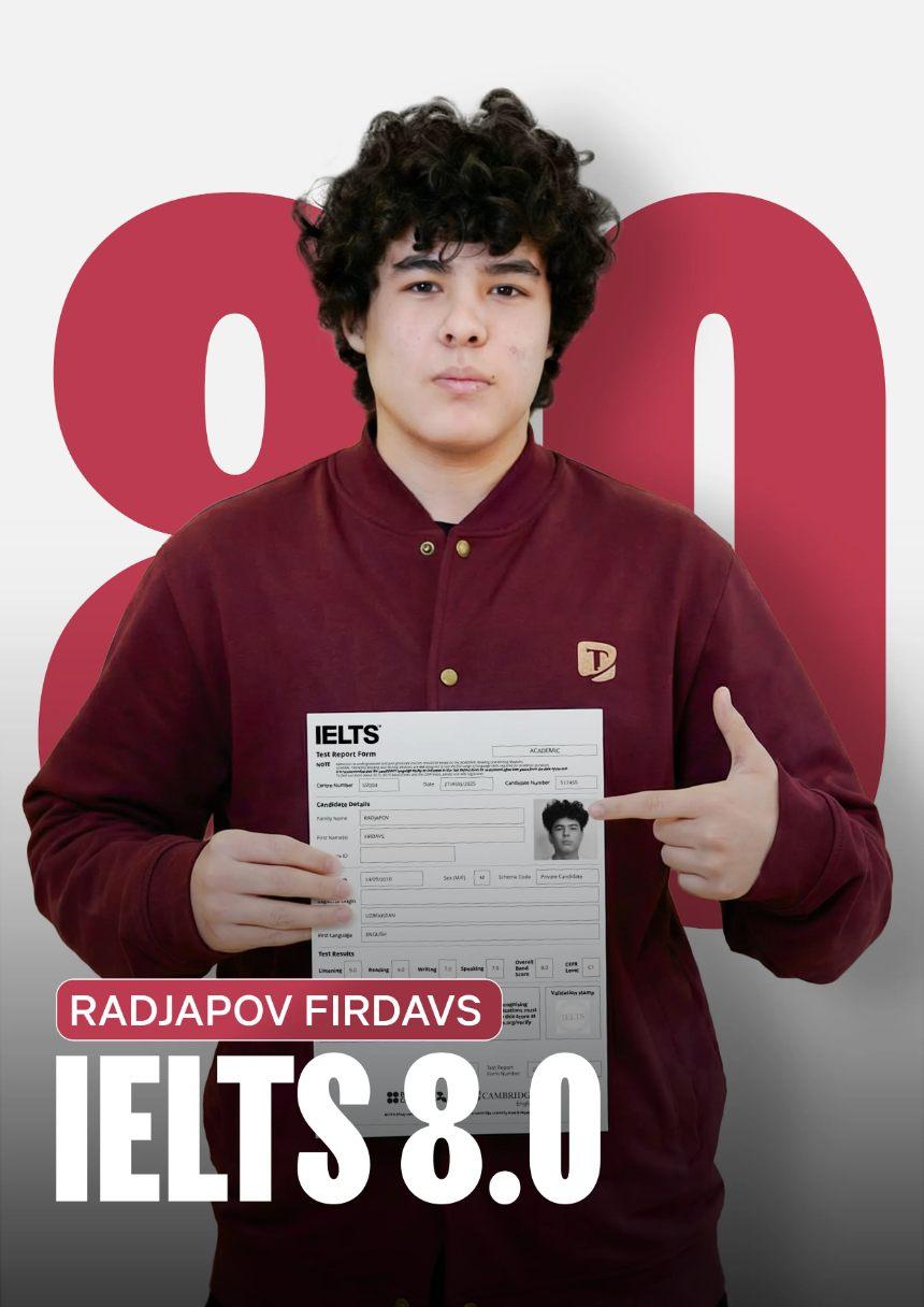 Раджапов Фирдавс — IELTS 8