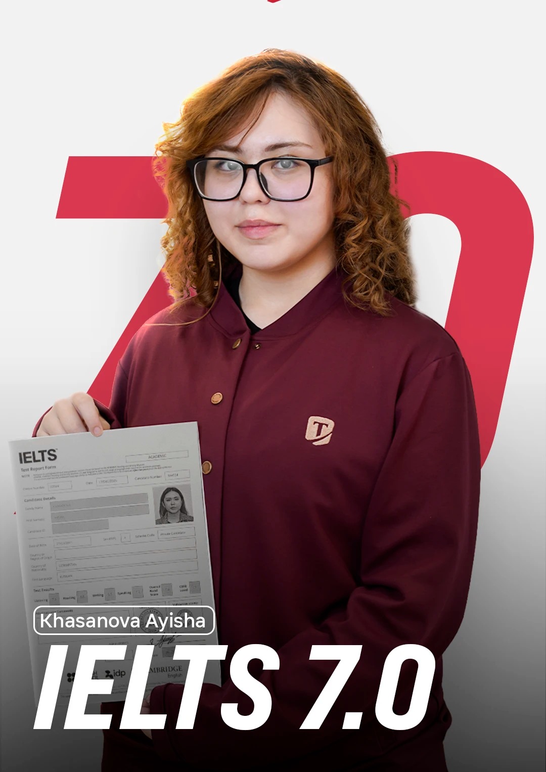 Xasanova Ayisha, IELTS 7.0